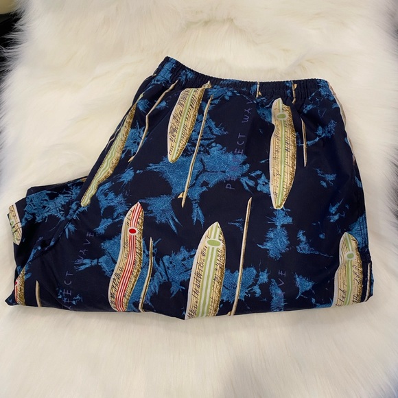 Nautica Swim Trunks Surf Board Print Shorts Size XL - Picture 5 of 10